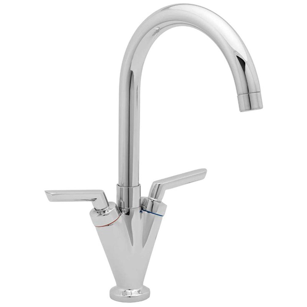 Modern Chrome Swivel Spout Mono Mixer Kitchen Tap