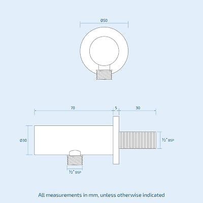 Calla Concealed Two-Way Three-Dial Valve With Slim Round Wall Mounted Shower Head And Pencil Handset Kit