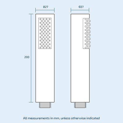 2 Dial 2 Way Round Concealed Thermostatic Mixer Valve Hand Shower Bath Filler