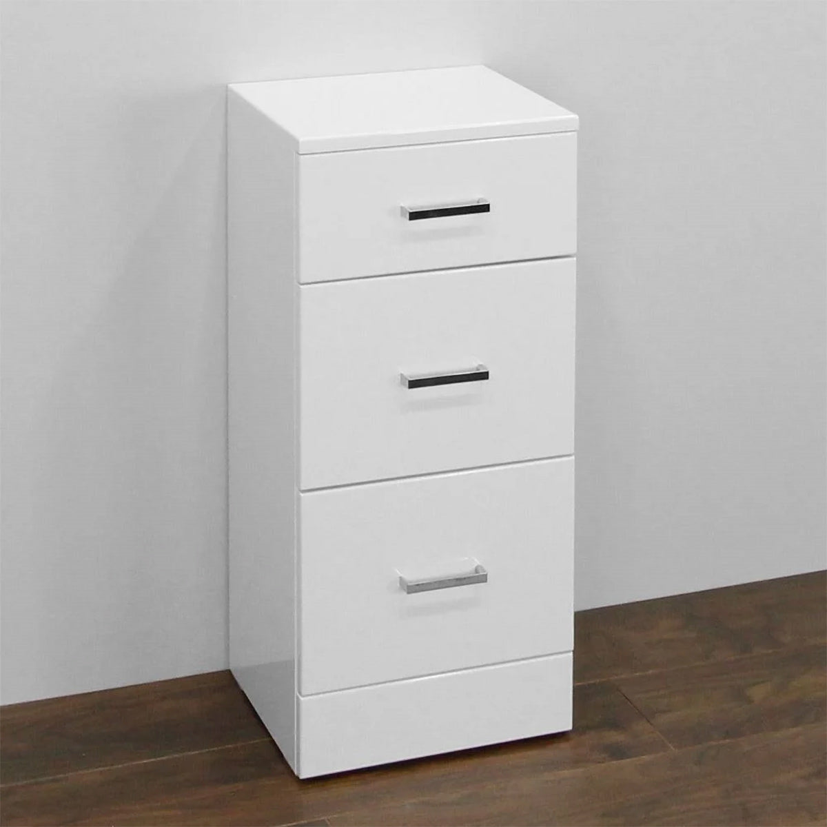 Ellen 3 Drawer 350mm Freestanding Unit Cabinet Gloss White