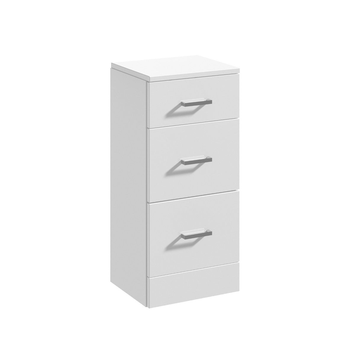 Ellen 3 Drawer 350mm Freestanding Unit Cabinet Gloss White