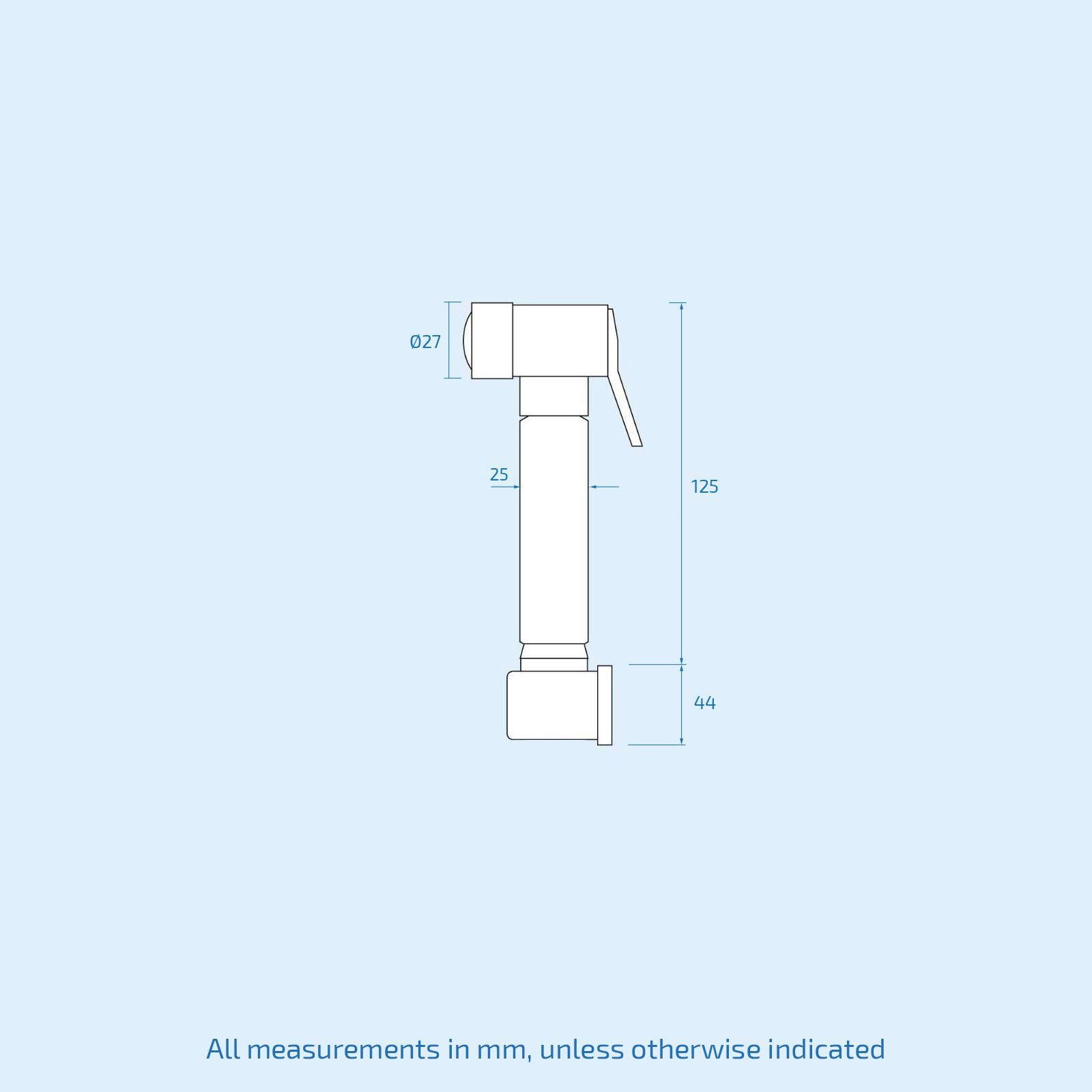 Contemporary Chrome Thermostatic Bar Valve Bidet Douche & Spray Kit