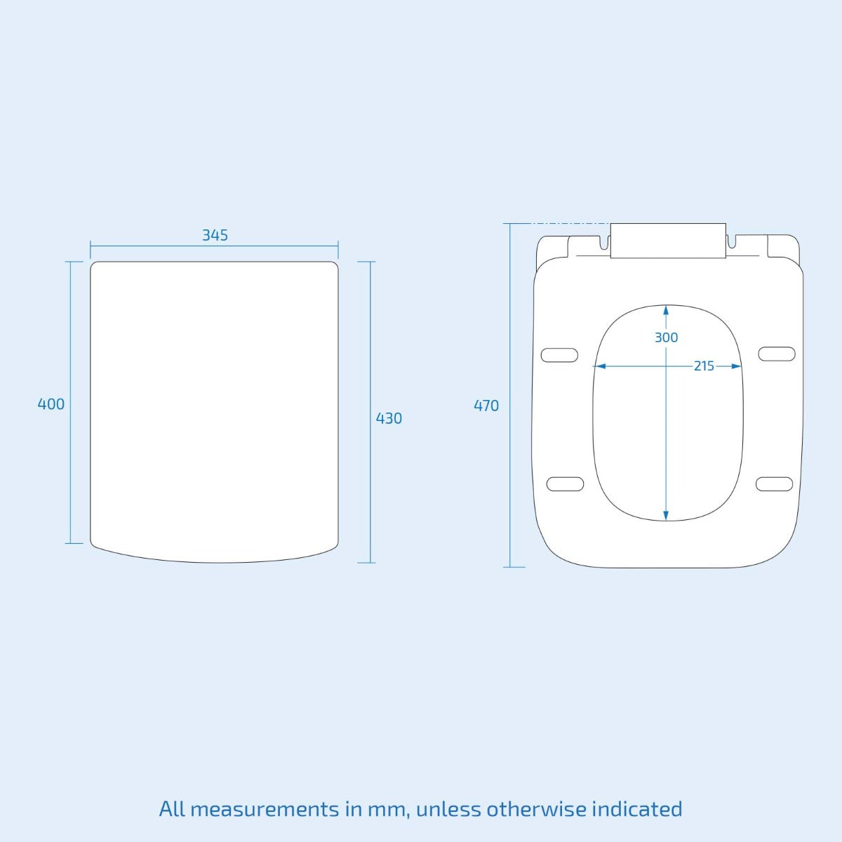 Square Soft Close Toilet Seat White