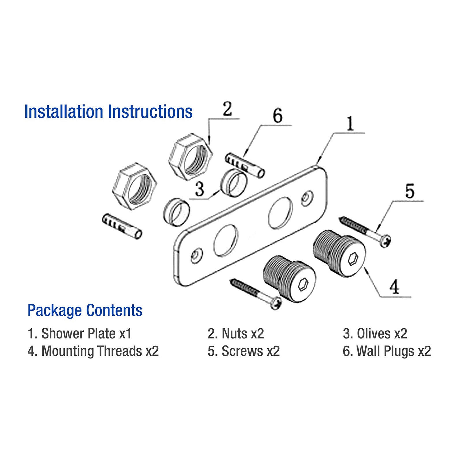 Black Easy Fixing Plate Bracket for Mini Douche Shattaf Thermostatic Shower Valve Mounted Wall Plate