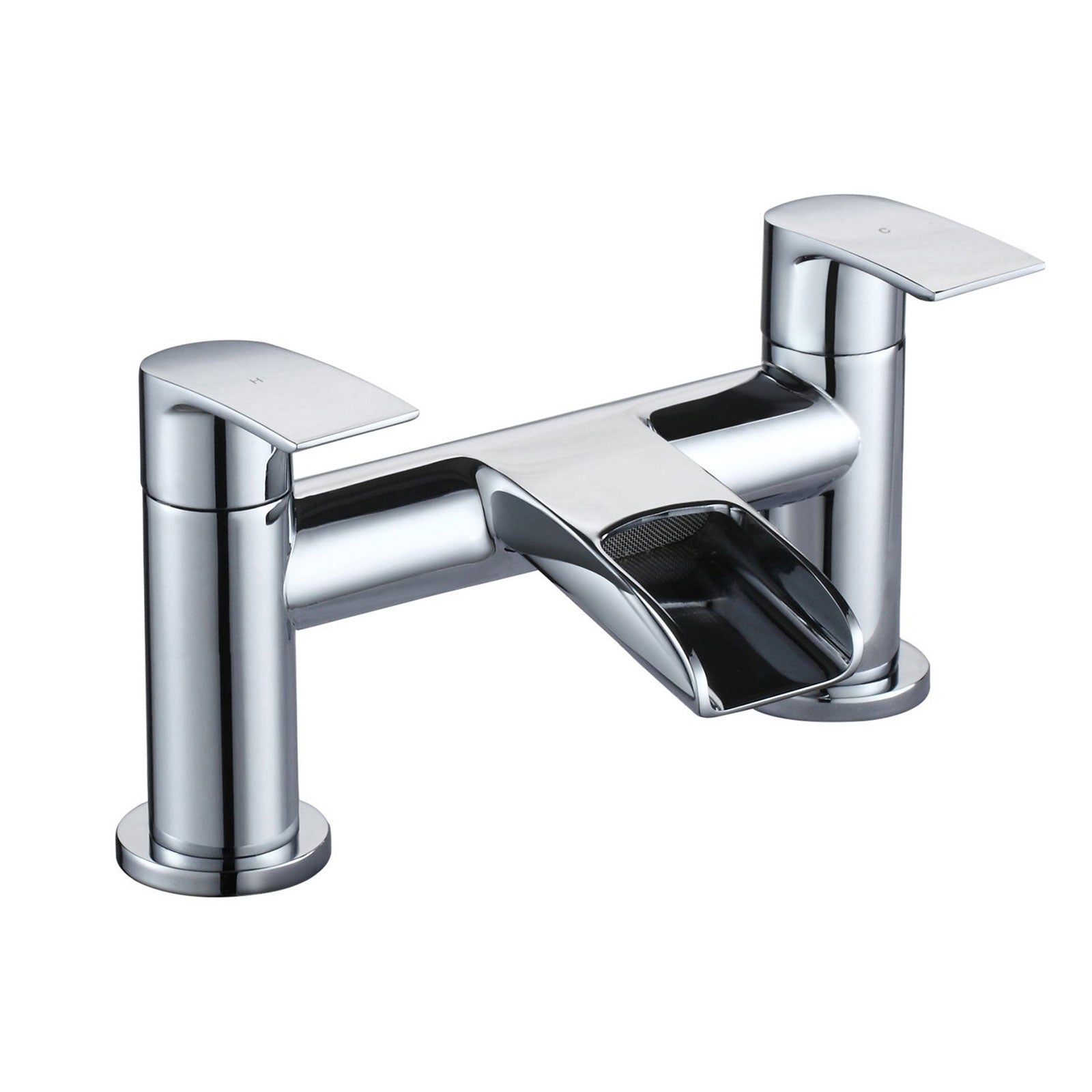 Virgo Waterfall Bathroom Tap Bath Filler Chrome Modern Design Solid Brass