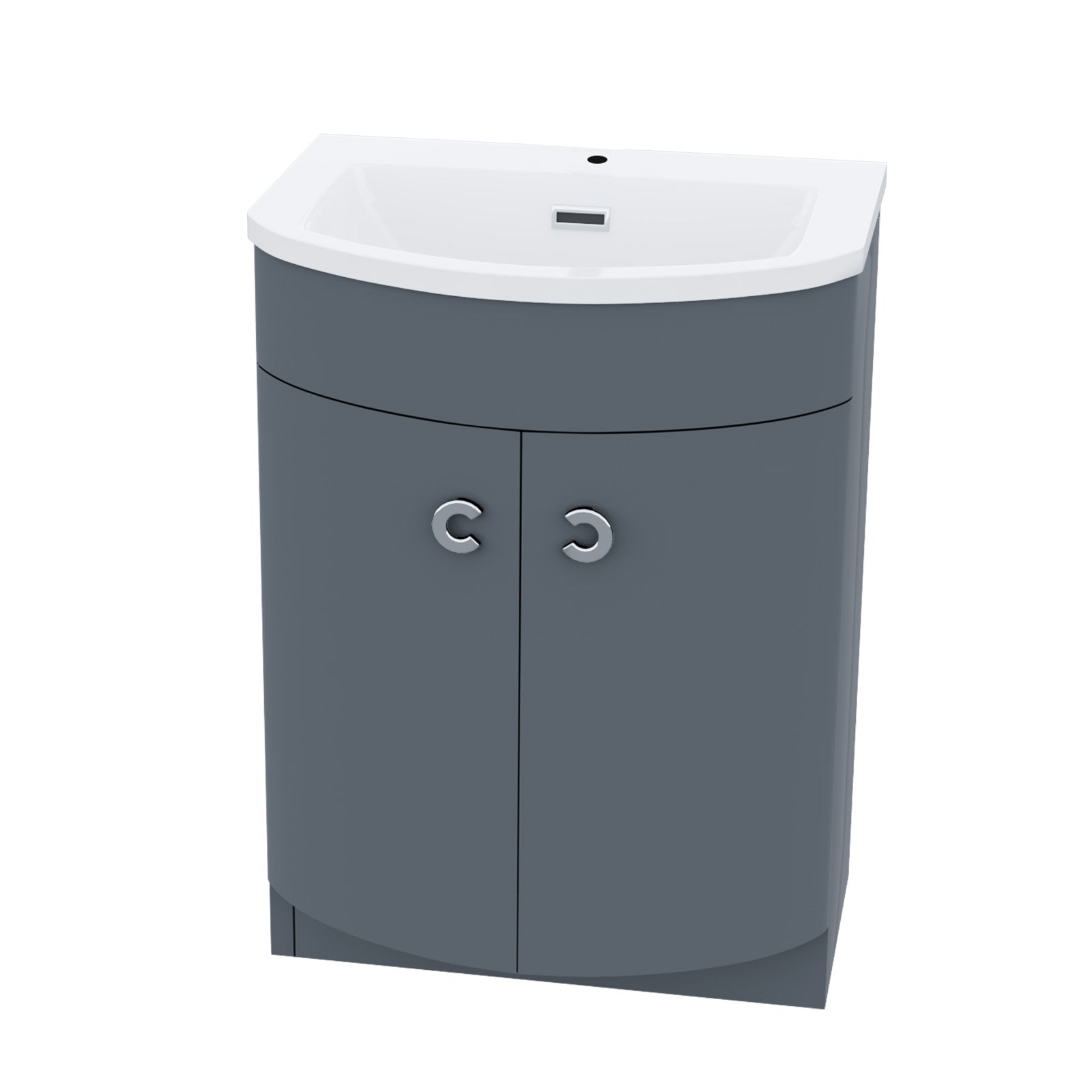 Dene 600mm Grey Vanity with Basin Flat Pack