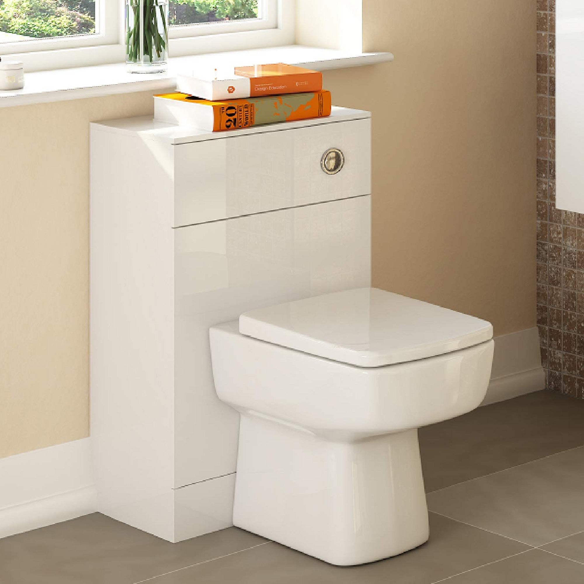 Turin High Gloss White 500mm x 200mm WC Unit