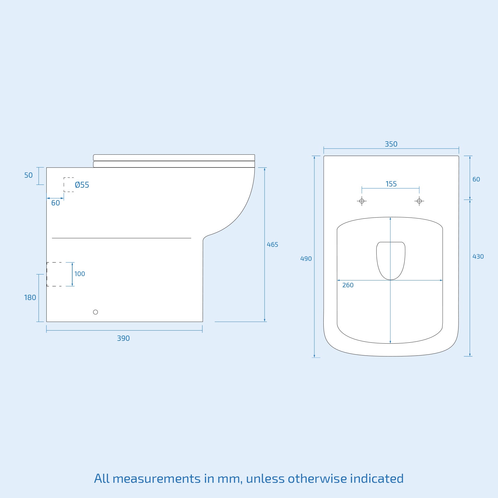 Nanuya 500 mm Basin Sink Flat Pack Vanity Grey Cabinet & WC Toilet  Suite