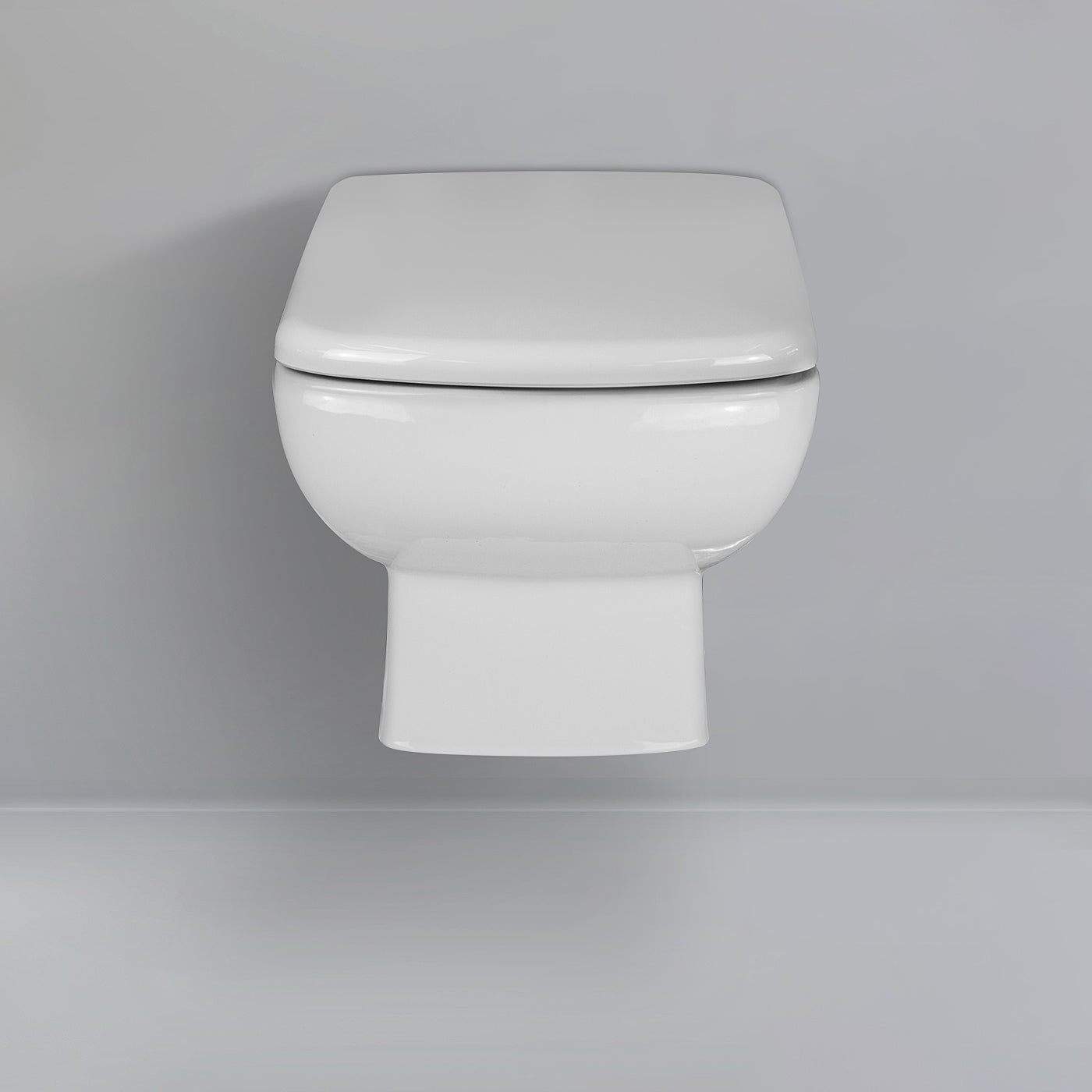 Modern Compact Gloss White Wall Hung Ceramic Toilet with Soft Close Seat