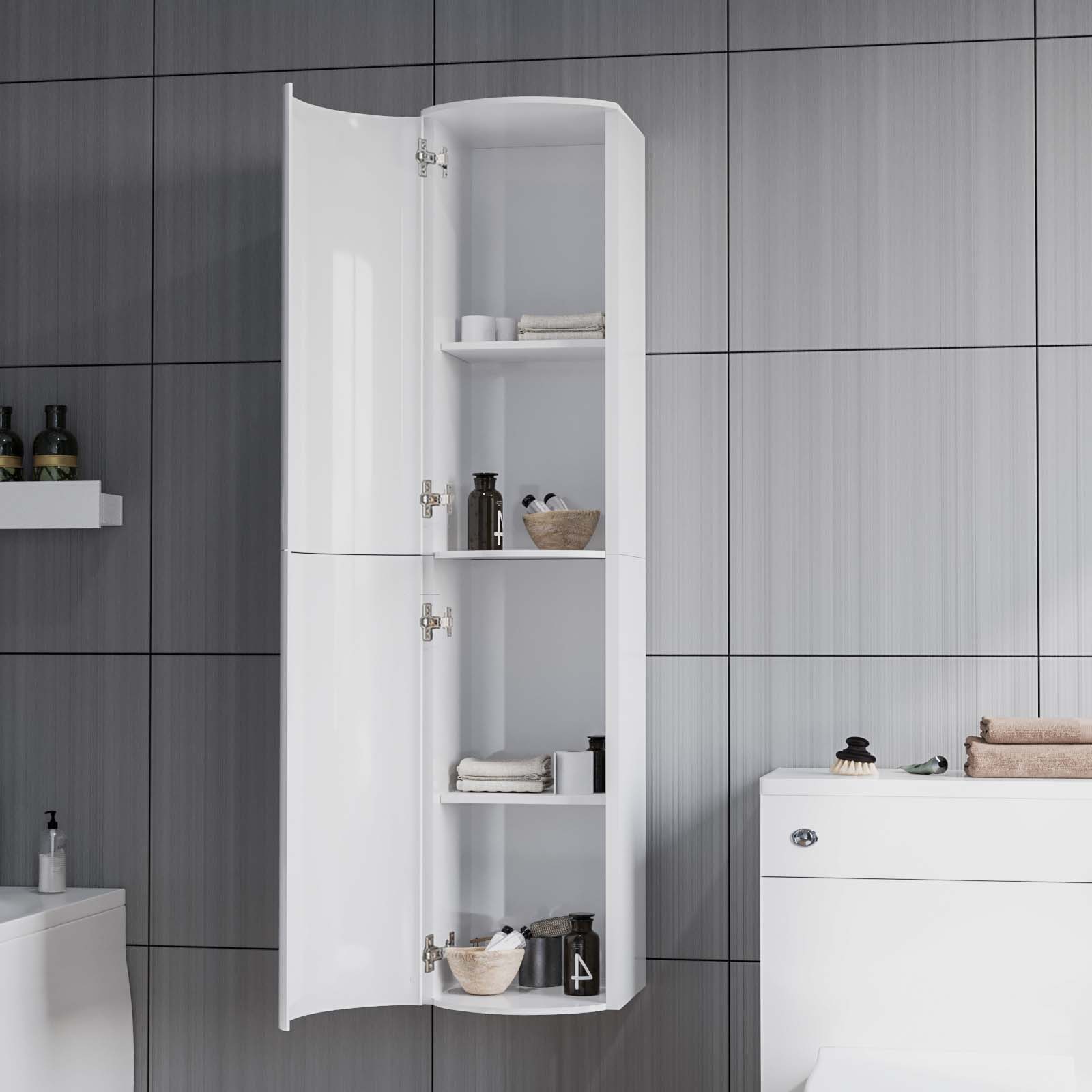 Dene 1100mm RH White Vanity, Square BTW Toilet, WC, Basin & Wall Hung Cabinet