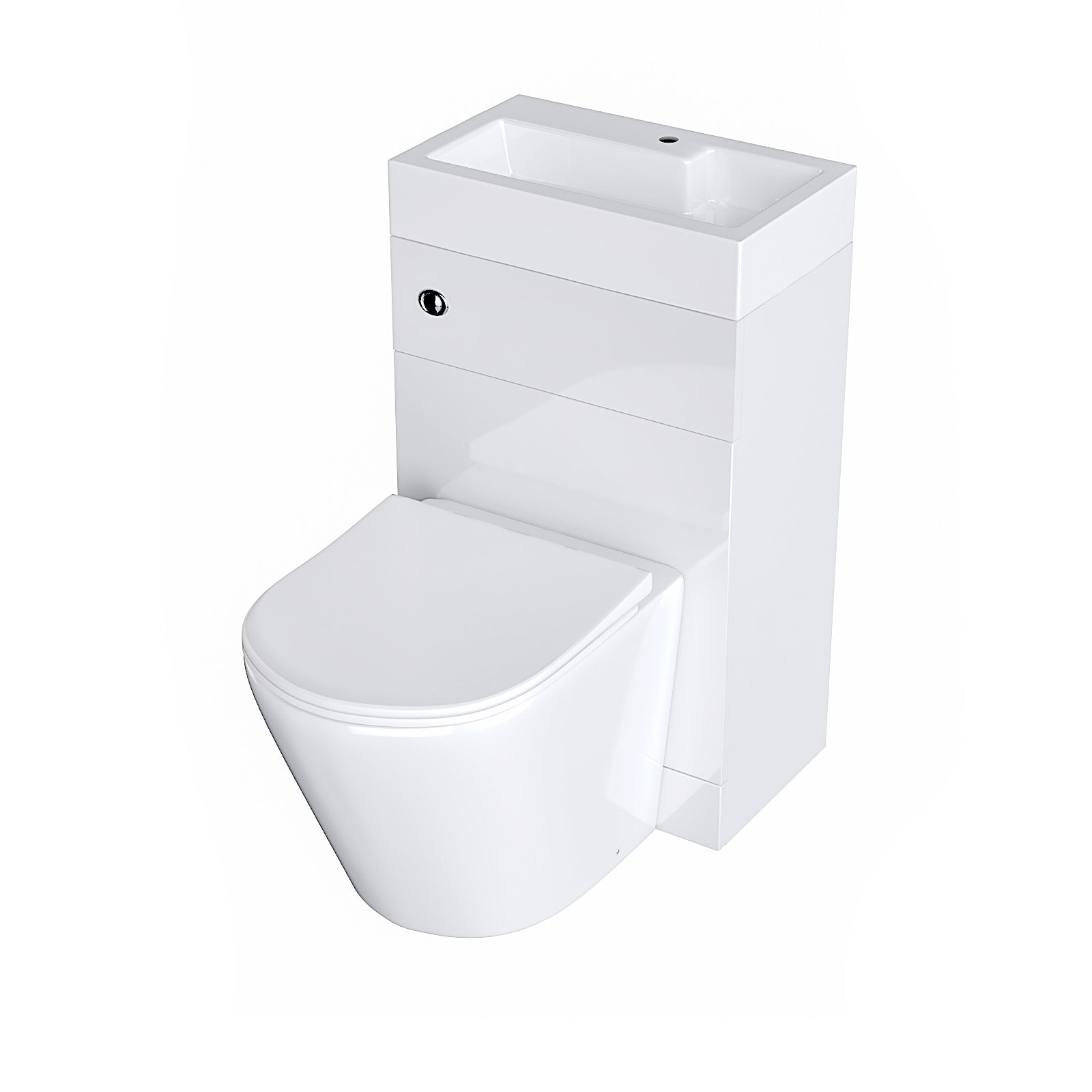 Debra 2 in 1 Compact Basin and Back to Wall Rimless Toilet Combo Space Save Cloakroom