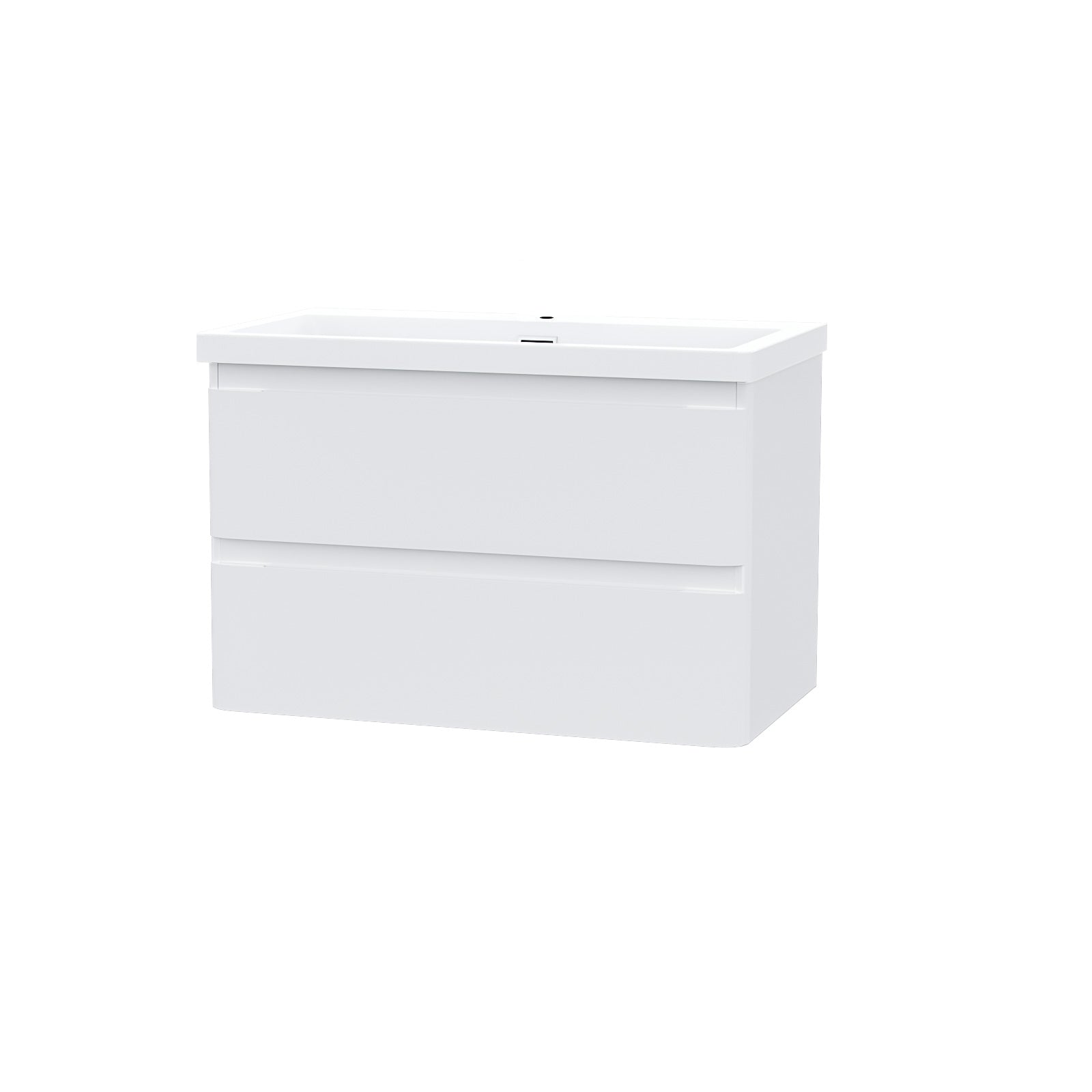 Alaska 800mm Flat Pack Vanity Cabinet Basin Sink White Bathroom Wall Hung Unit