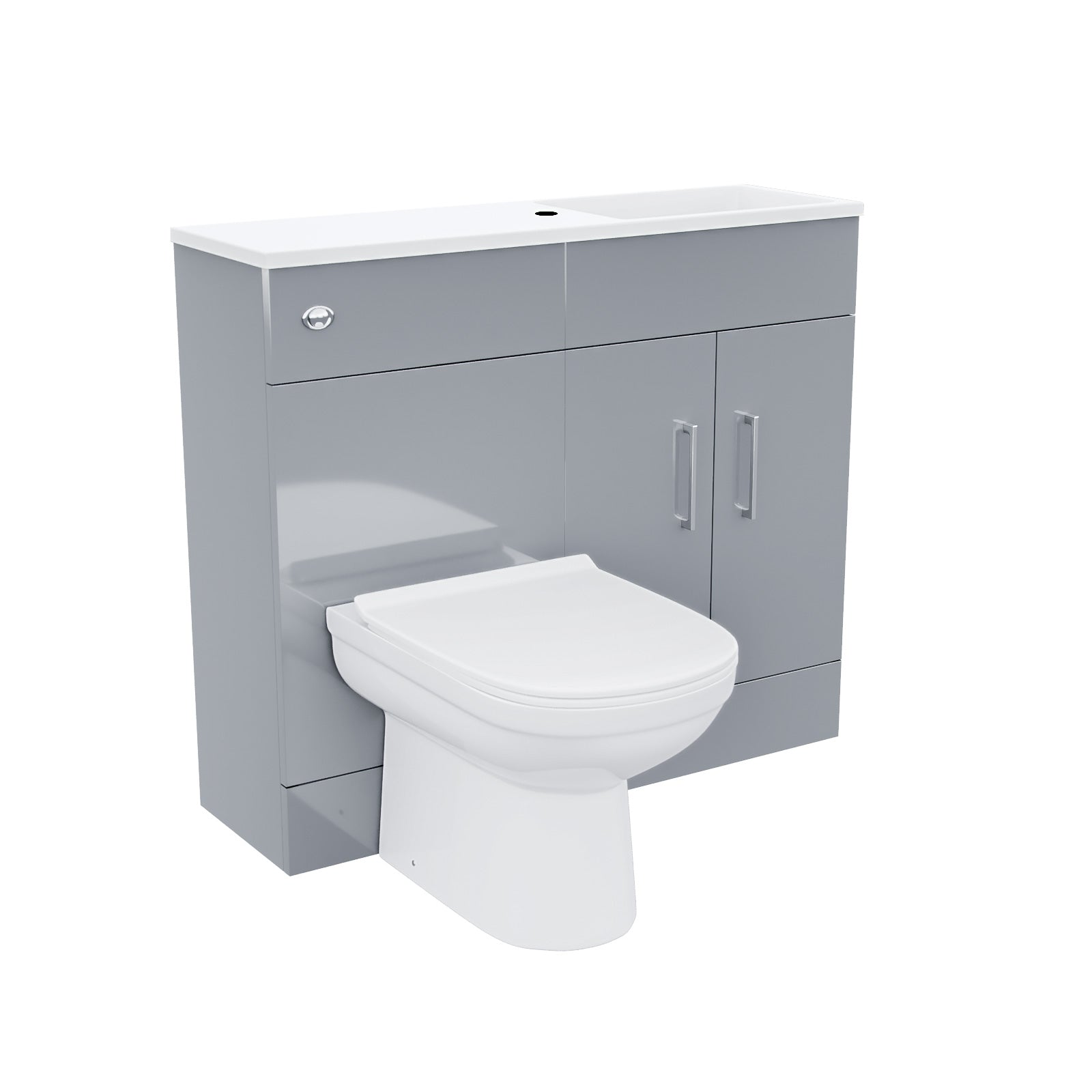 James 1000mm Slimline Floorstanding Vanity Basin and BTW Combo Unit Light Grey