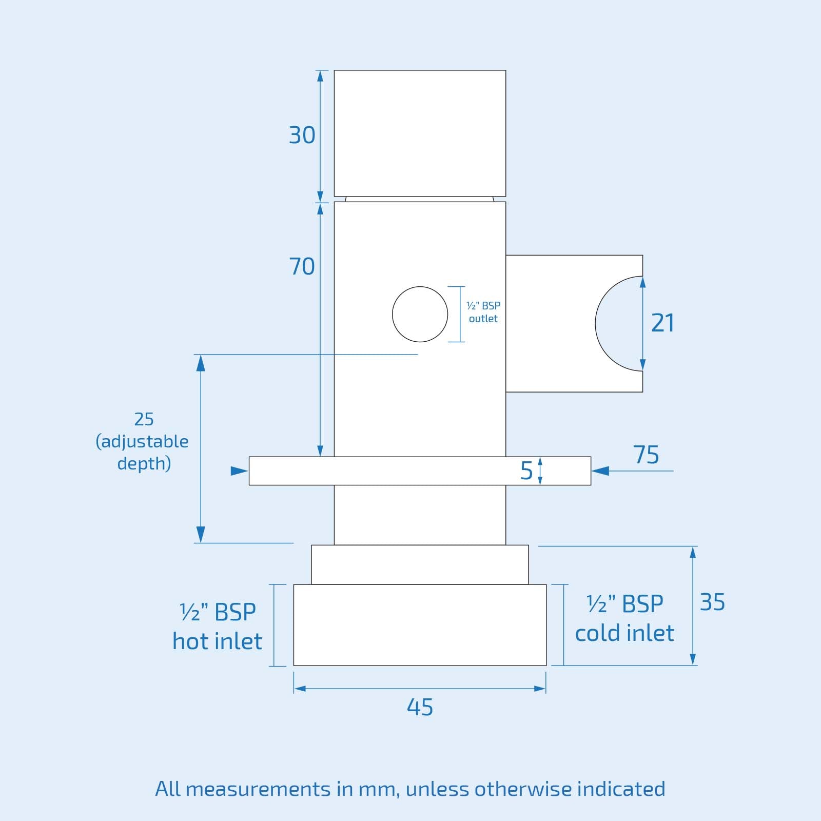 Mixer Valve and Holder For Shattaf Douche Kit Bidet Spray Basin Hygienic Shower