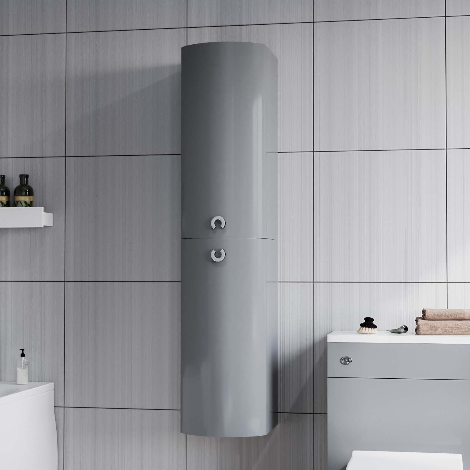 Dene 1100mm RH Grey Vanity, BTW Toilet, WC, Basin and Wall Hung Cabinet