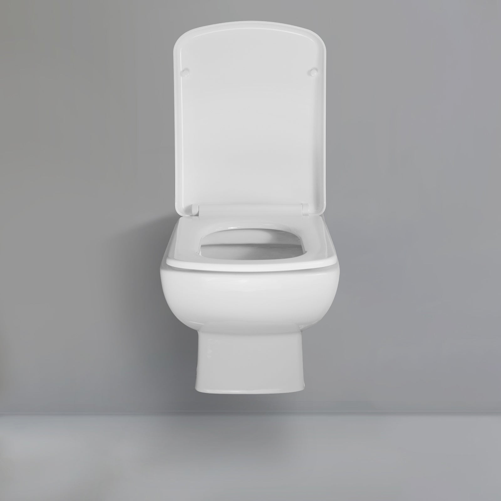 Modern Compact Gloss White Wall Hung Ceramic Toilet with Soft Close Seat