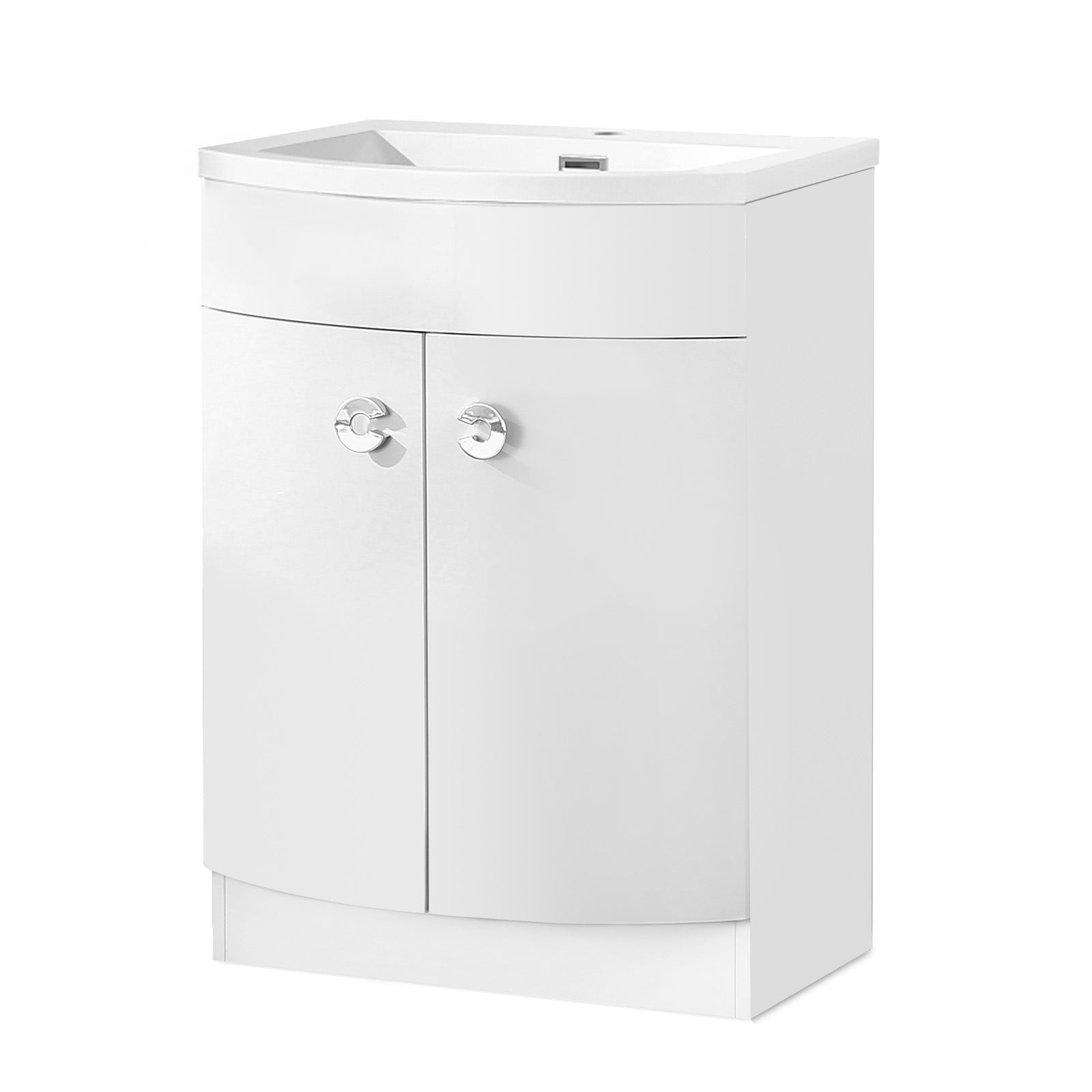 Dene 600mm White Vanity with Basin Flat Pack