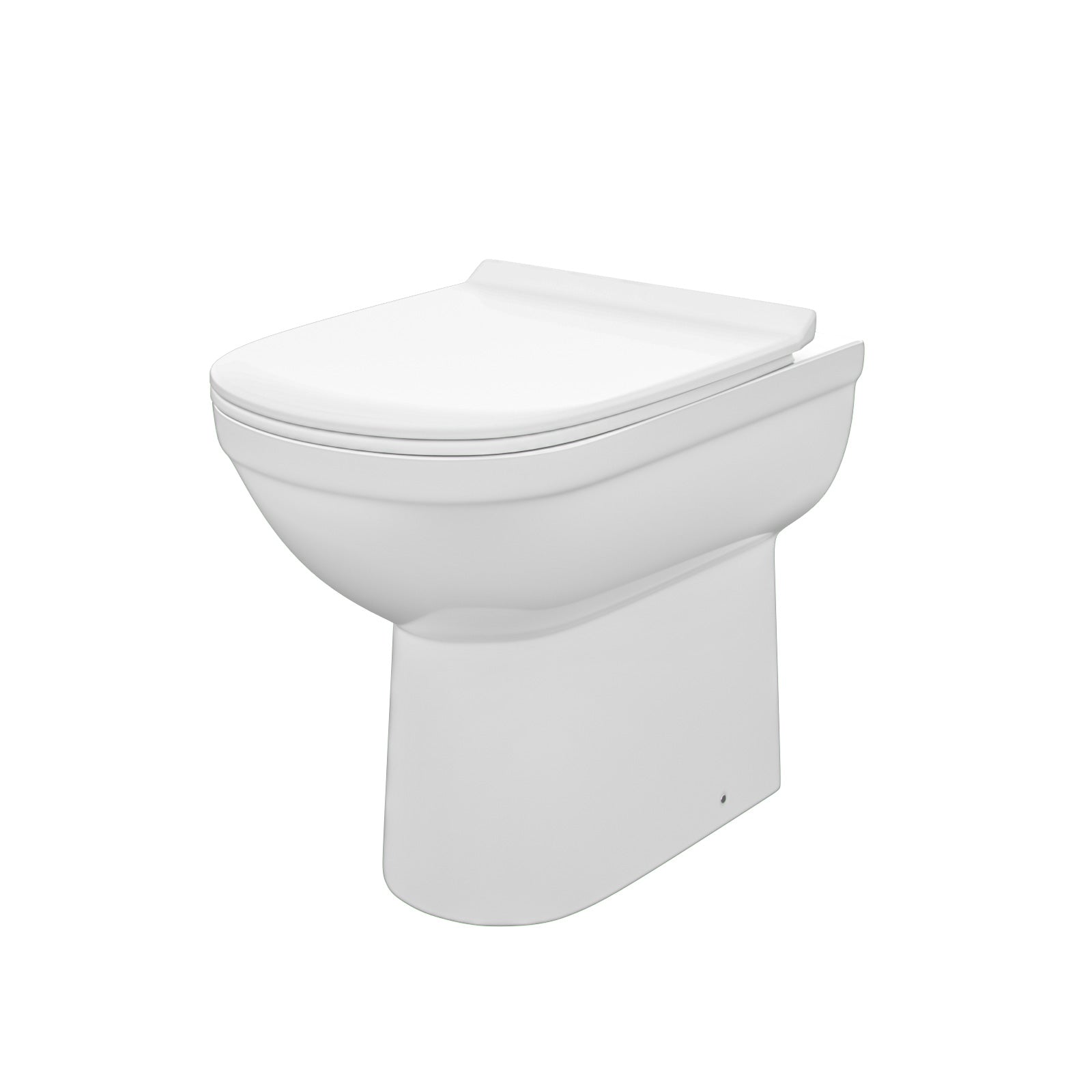 Nino High Gloss White Back To Wall Toilet Pan and Soft Close Toilet Seat