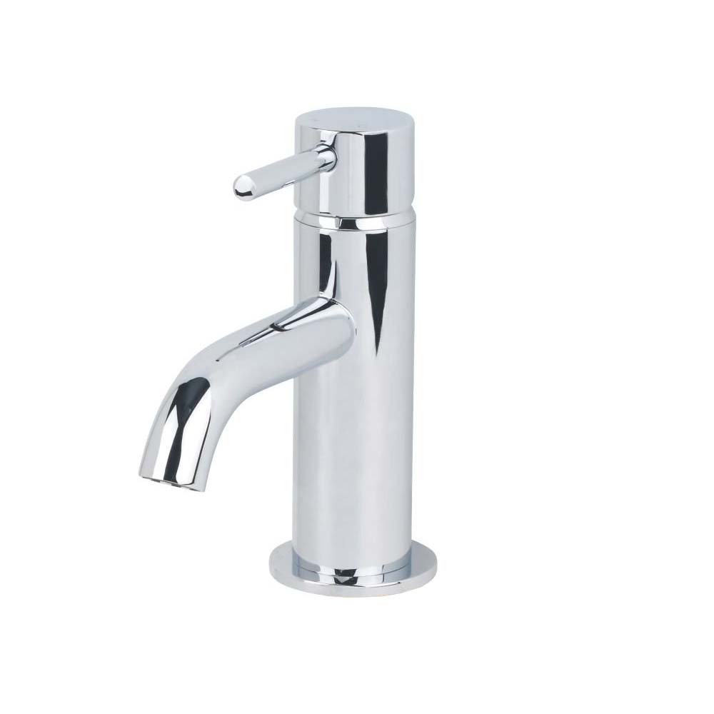 Alice Deck Mounted Chrome Round Single Lever Bathroom Basin Mono Mixer Tap