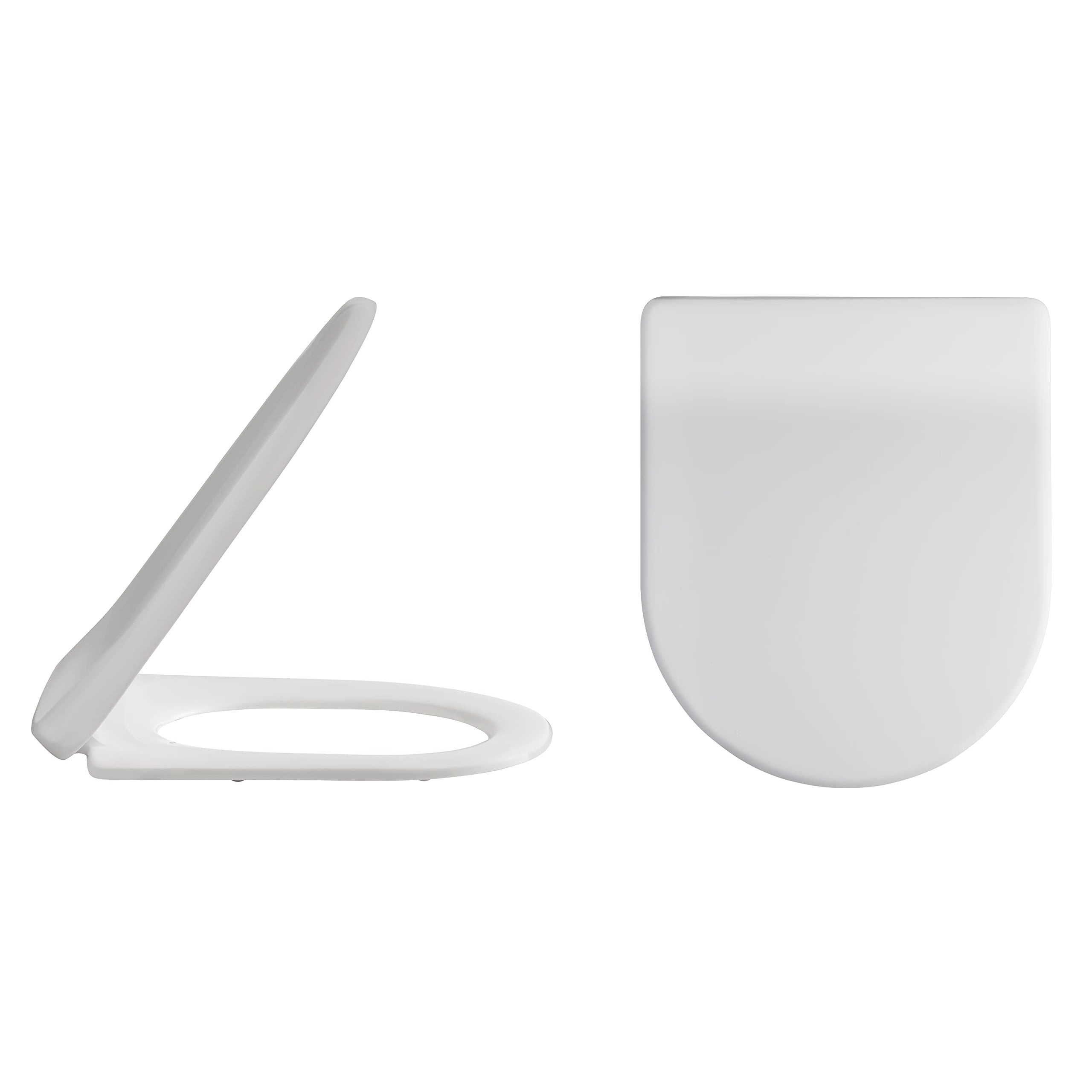 D Shape Quick Release Soft Close White Toilet Seat 364mm x 445mm