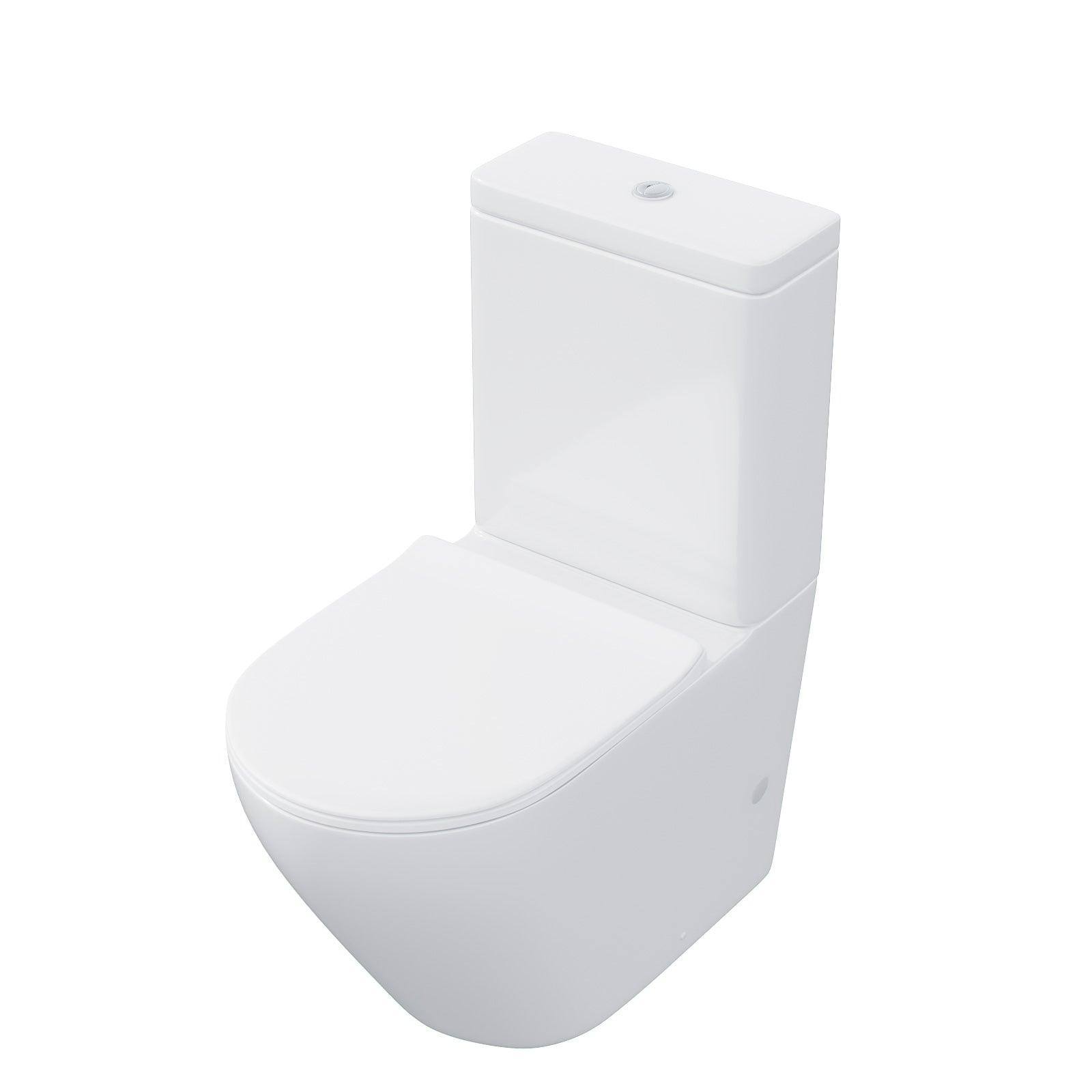 Lex 500mm Freestanding White Flat Packed Vanity Unit with Curved Closed Coupled Toilet