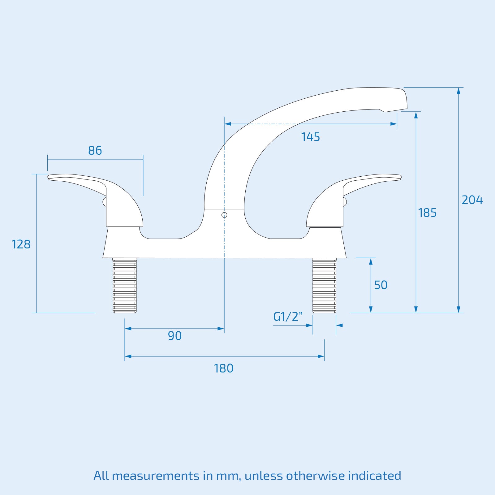 Contemporary Chrome Kitchen Sink Dual Lever Mono Mixer Tap With 360 Swivel Spout