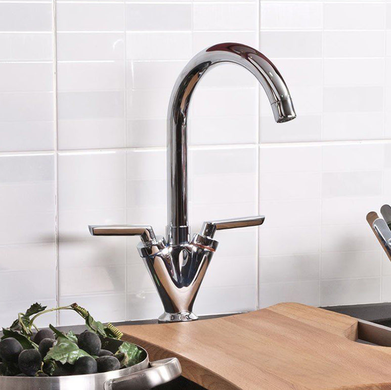 Modern Chrome Swivel Spout Mono Mixer Kitchen Tap