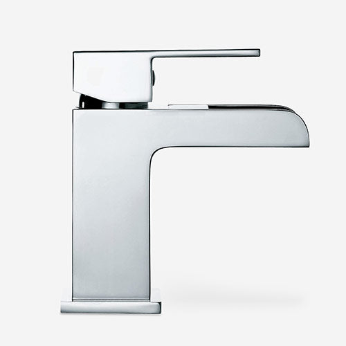 Ozone Contemporary Waterfall Basin Mono Mixer Tap & Deck Mounted Bath Filler Tap + Waste