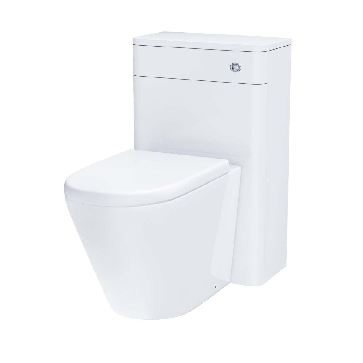 Afern 500mm Back To Wall WC Rimless Toilet Pan Unit Space Saving Afern