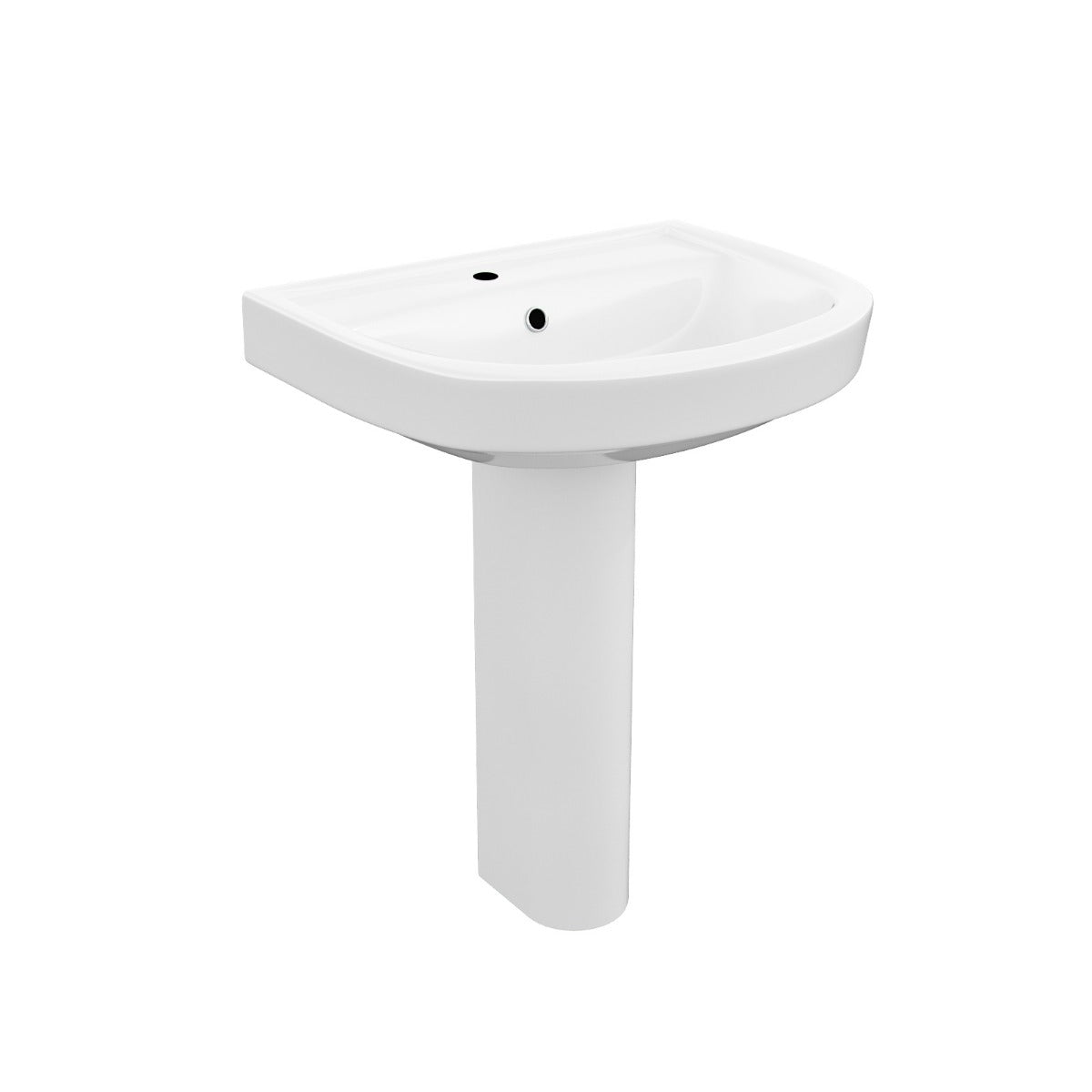 Rimless Toilet with 570 mm Full Pedestal Basin