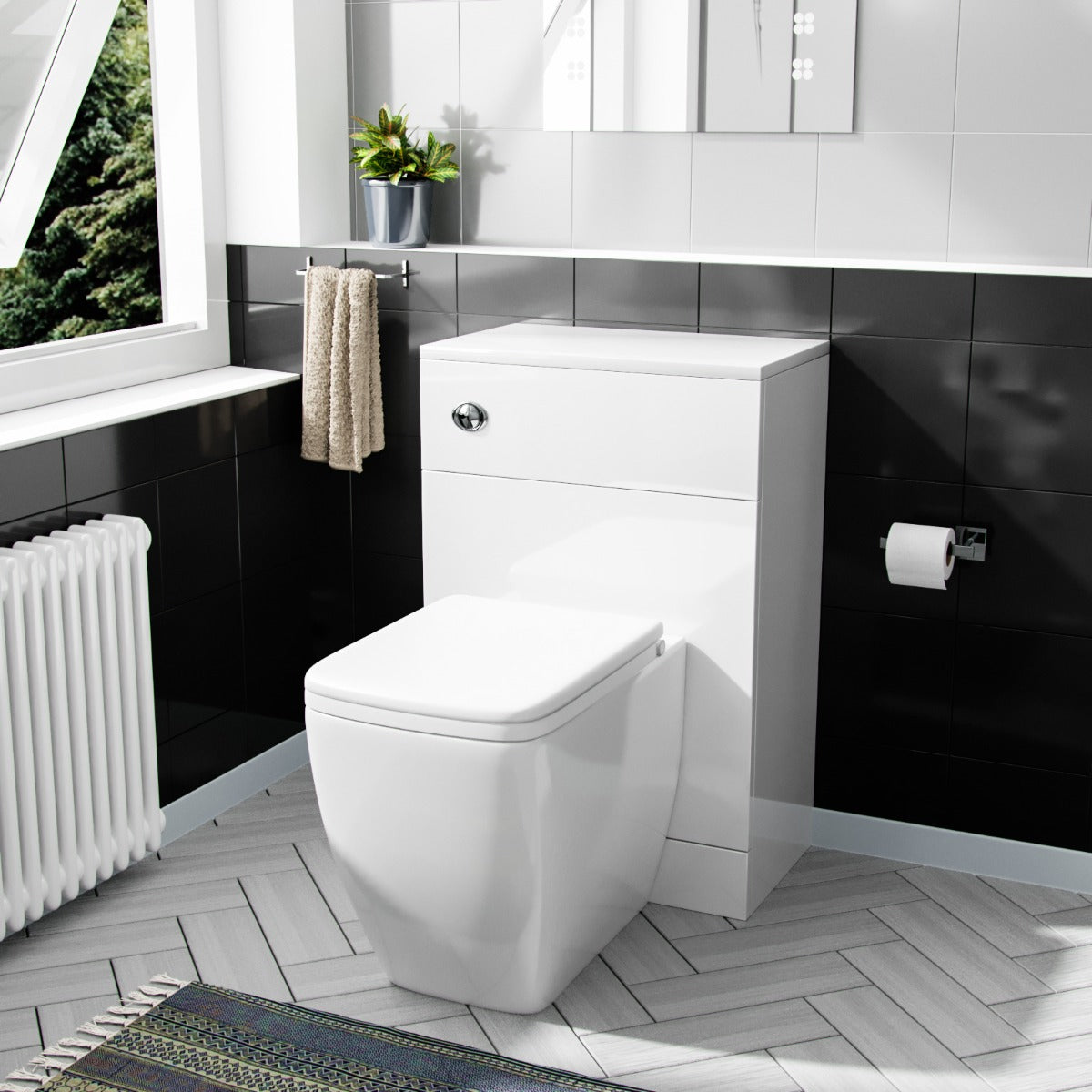 Benson 500mm WC Unit & BTW Square Toilet Pan