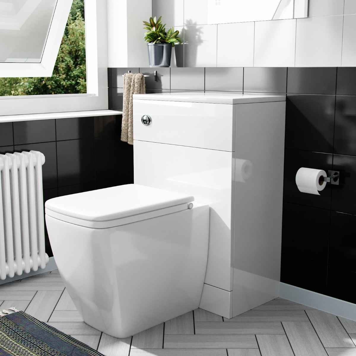 Benson 500mm WC Unit & BTW Square Toilet Pan