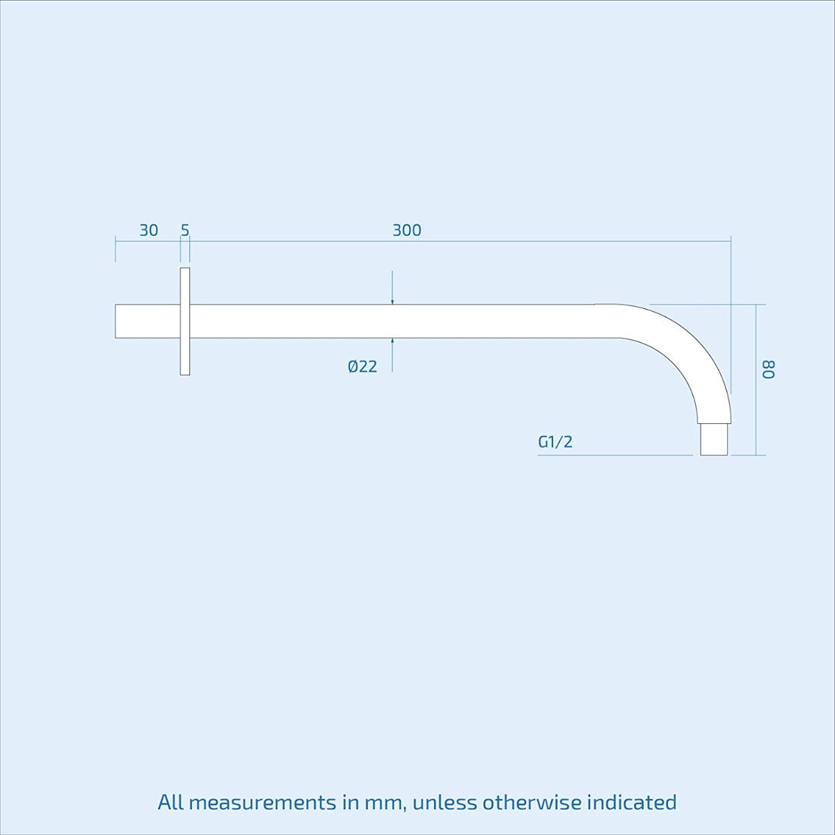 Lily Round Thermostatic Concealed Mixer Brass Valve 2 Dial 2 Outlet + 200mm Shower Head & Arm + Shower Handset & Bracket & Hose