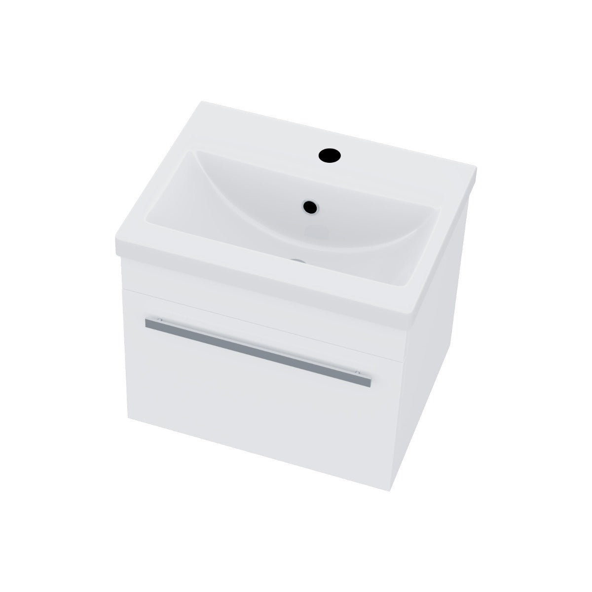 Nanuya 500mm Wall Hung 1 Drawer Basin Vanity Unit White