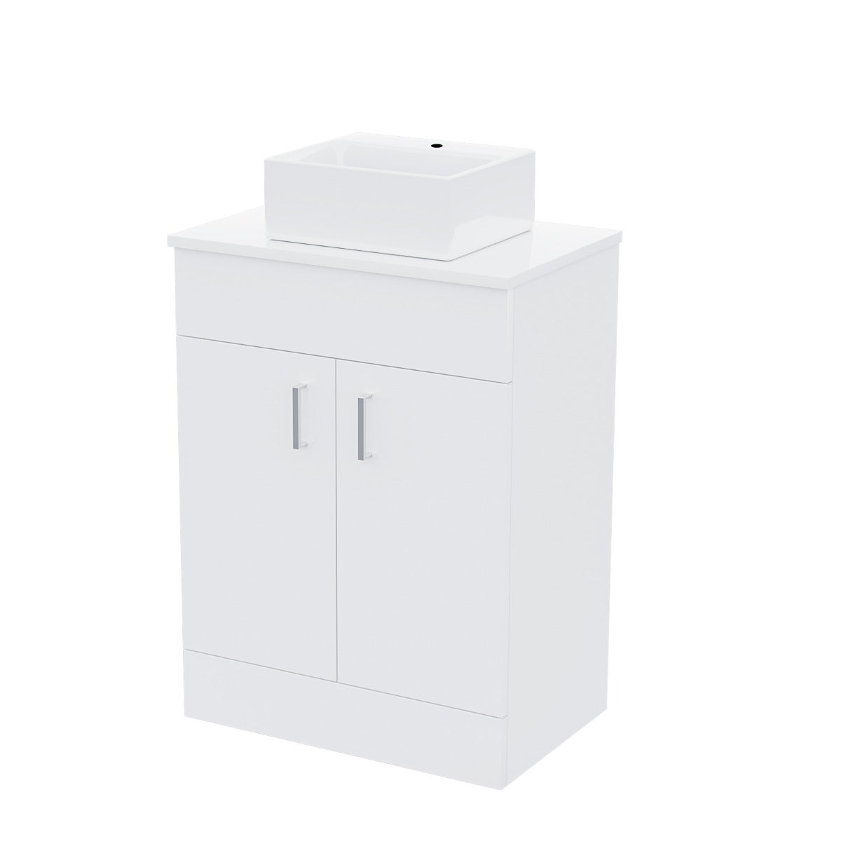 Nanuya 500mm White Vanity Cabinet and Small Rectangle Counter Top Basin Unit