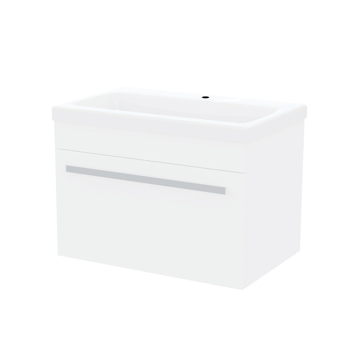 Nanuya 600mm Wall Hung 1 Drawer Vanity Basin Unit White