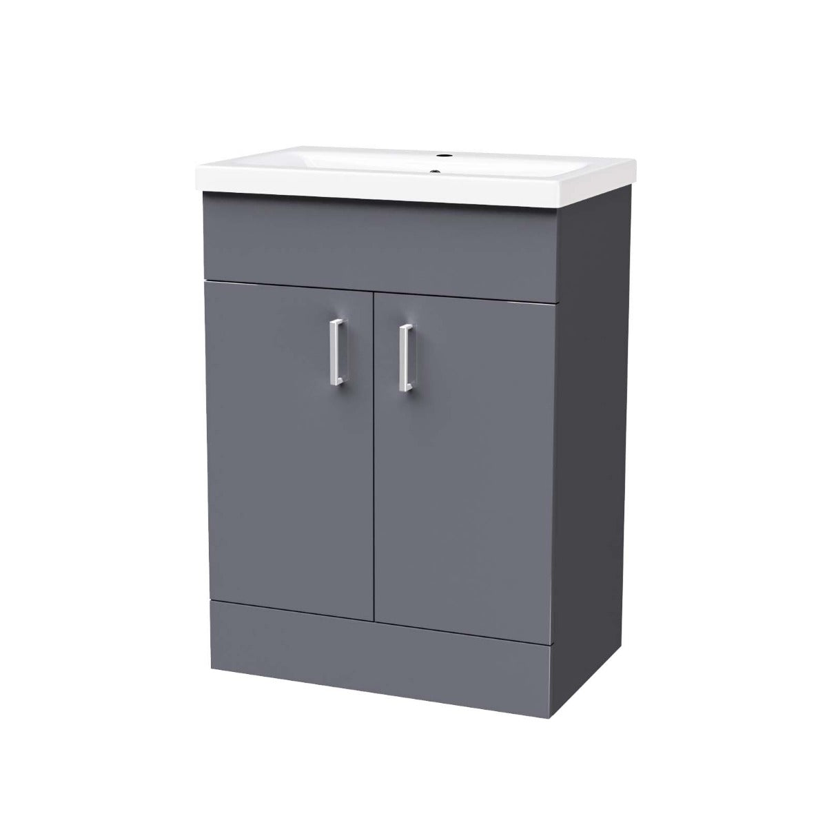 Nanuya 600mm Grey Vanity Basin, WC Unit & Elso Back to Wall