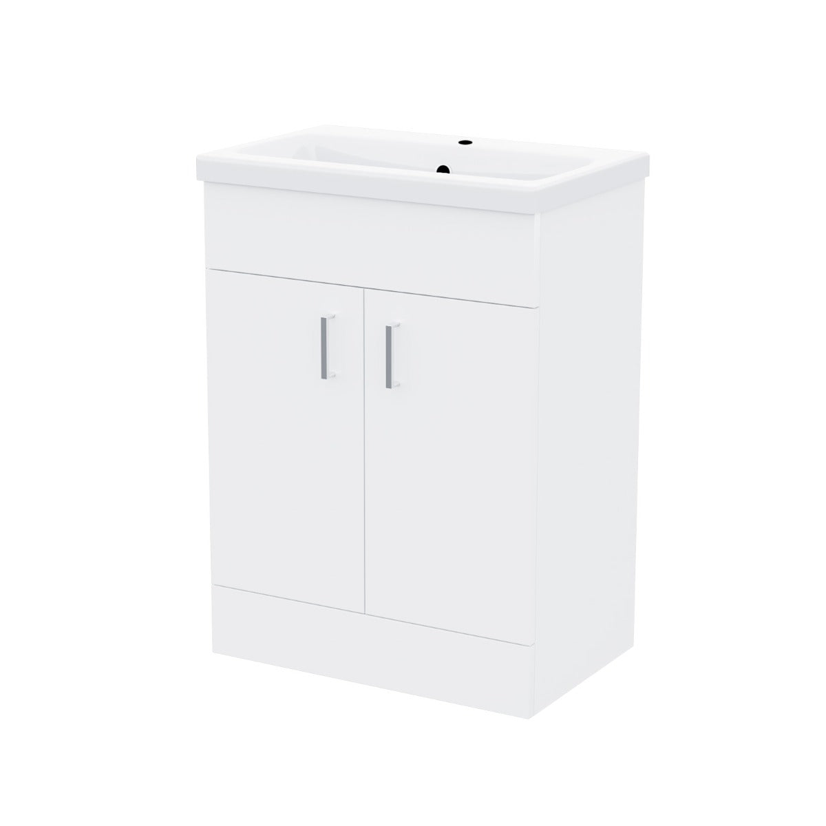 Nanuya 600mm Flat Pack Floorstanding Vanity Basin Unit White