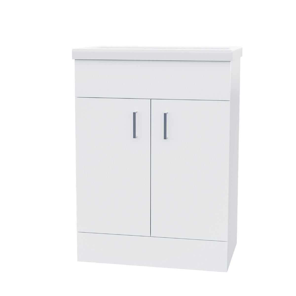 Nanuya 600mm Flat Pack Floorstanding Vanity Basin Unit White