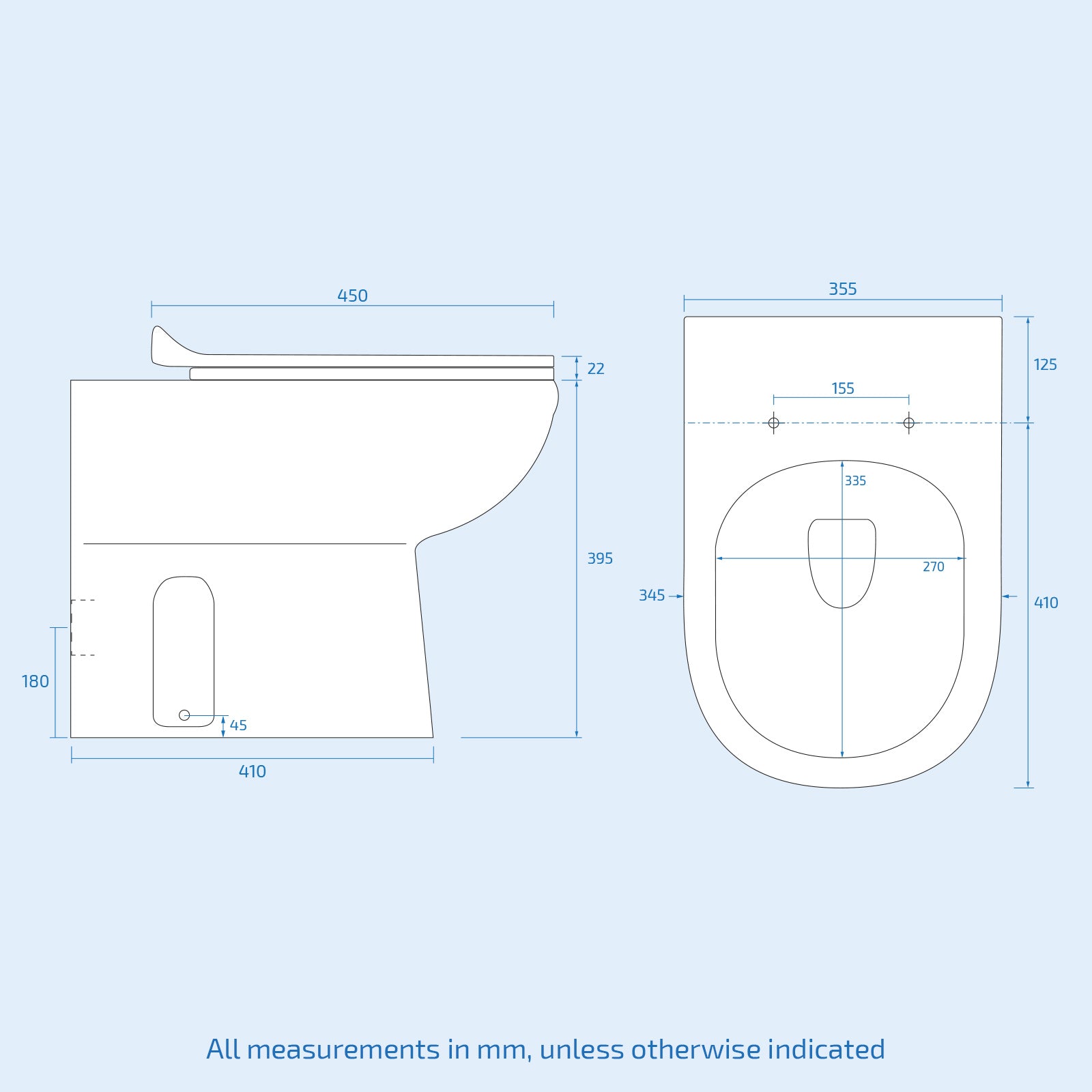 Ingersly Back To Wall Modern Toilet Pan & Soft Close Seat + Concealed Cistern