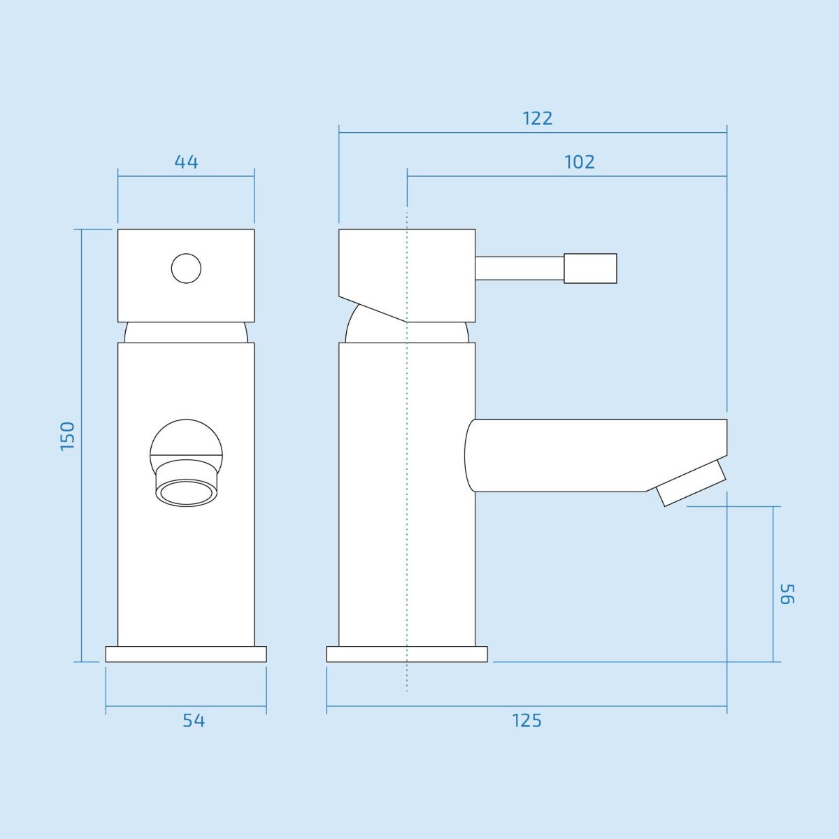 Nanuya 400mm Cloakroom Vanity Basin Unit, Mixer Tap & Waste Grey