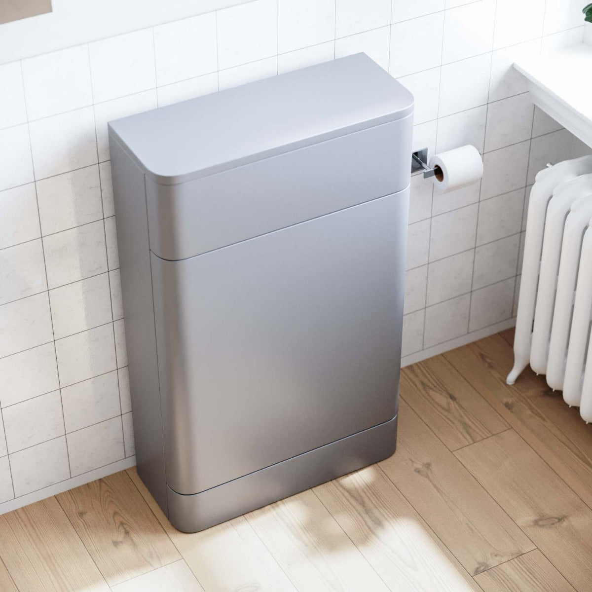 Lex 500mm Matte Grey Flat Pack back To Wall WC Cistern Unit