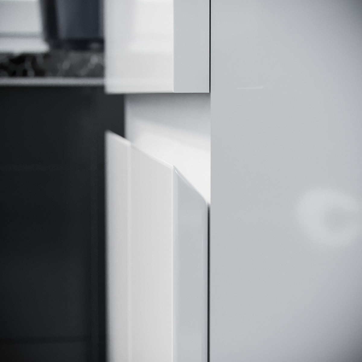 Alaska 500mm 1 Drawer White Wall Hung Vanity Cabinet and Basin Sink Unit