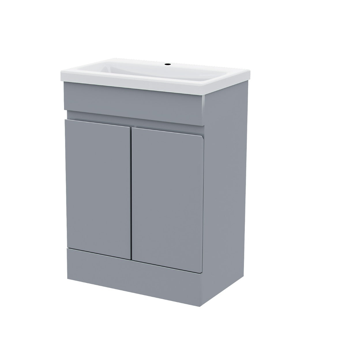 Alaska 600mm Grey Vanity Cabinet and Basin Sink Unit Bathroom Floor Standing