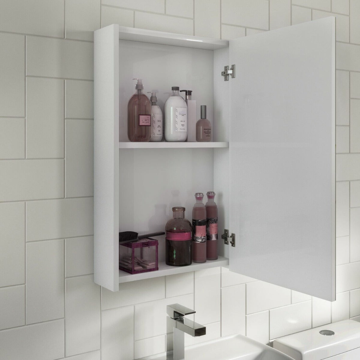 McCann 400mm Mirror Shaving Cabinet White