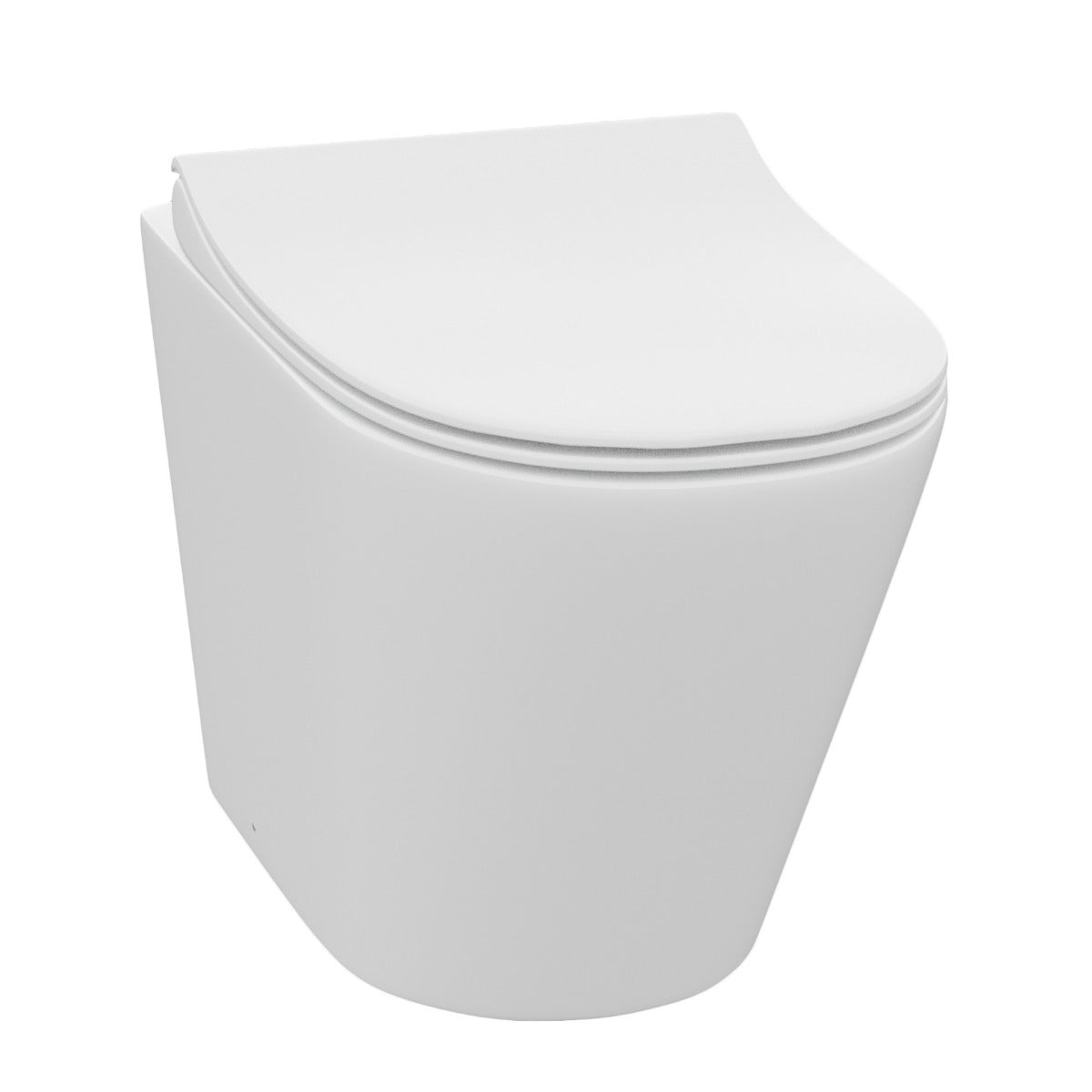 Afern Modern 500mm Grey  Back To Wall WC Unit & Rimless Toilet Pan Space Saving