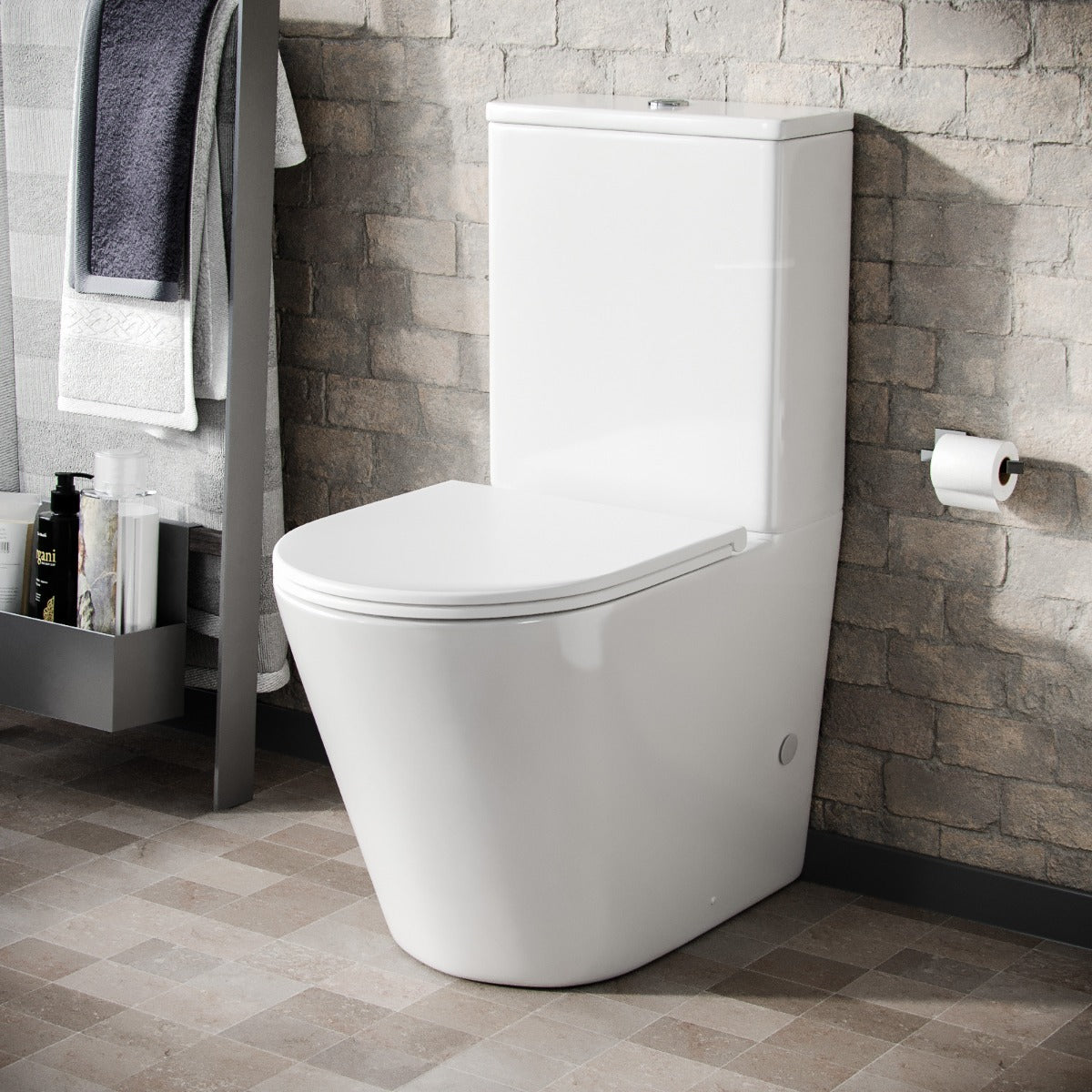 Bella Round Close Coupled Cistern, Pan and Seat