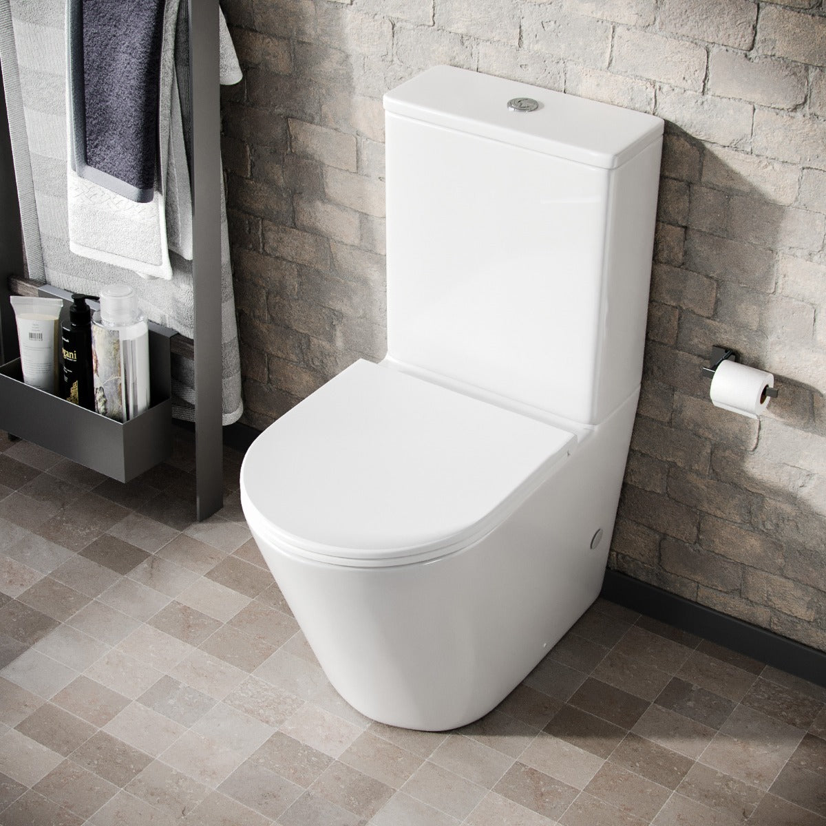 Bella Round Close Coupled Cistern, Pan and Seat