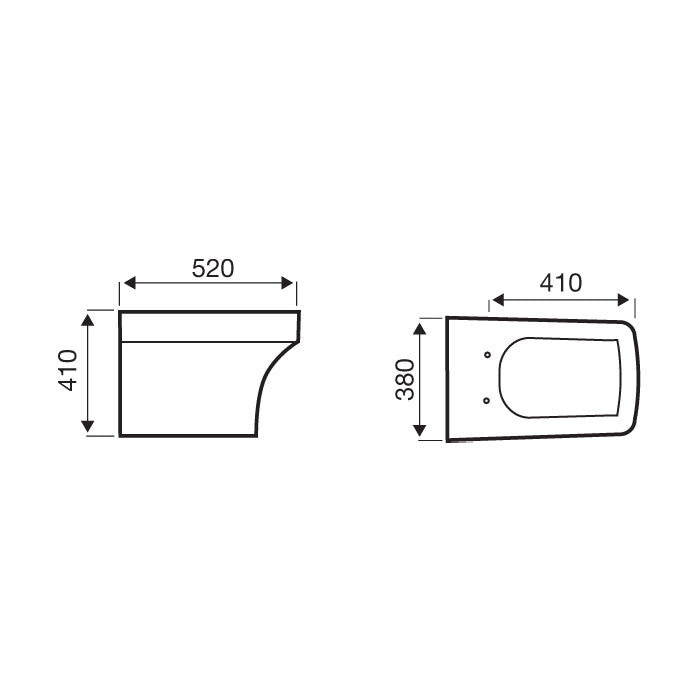 Embrace White Back to Wall WC Pan & Soft Close Seat