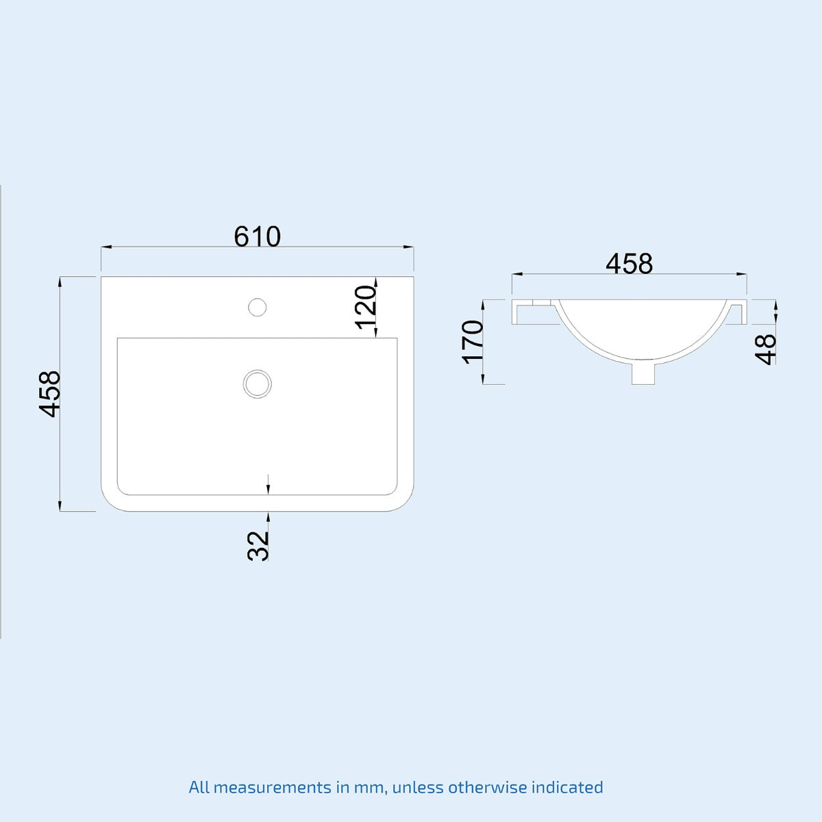 Lex 600mm Vanity Basin Unit & Rimless Close Coupled Toilet White